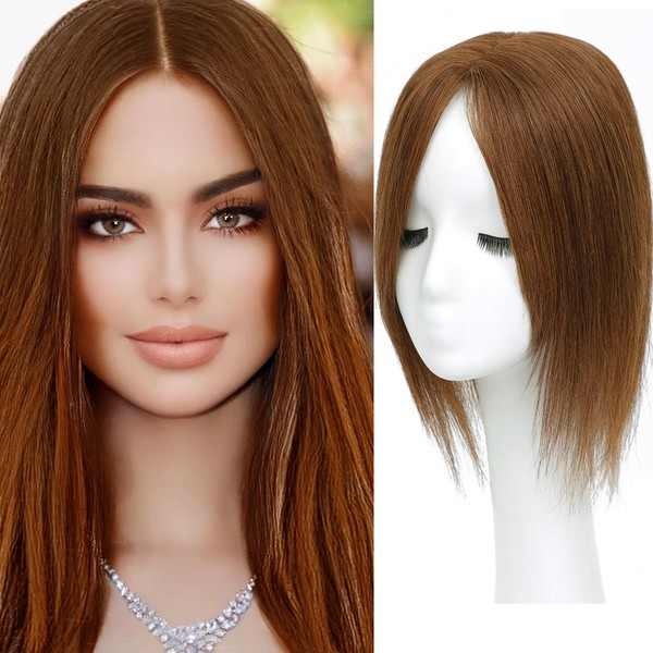 Hair Toppers for Real Human Hair, 360° 3D Human for