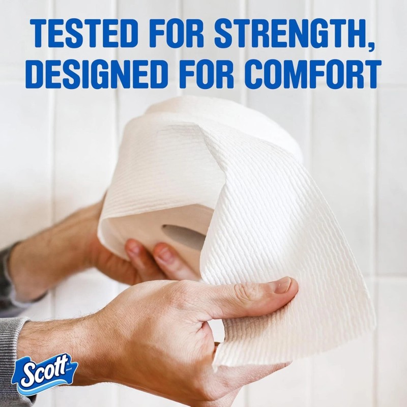 "Brand": "Scott" Scott ComfortPlus Toilet Paper 12 Double Rolls Septic-Safe