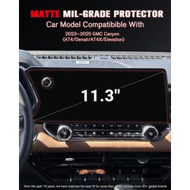ASZSK For 2023~2025 GMC Canyon (AT4/Denali/AT4X/Elevation) 11.3 Inch Matte Screen Protector - [No More Glare& Fingerprint] - Mil-Grade 9H+ Tempered Glass - Touchscreen *1