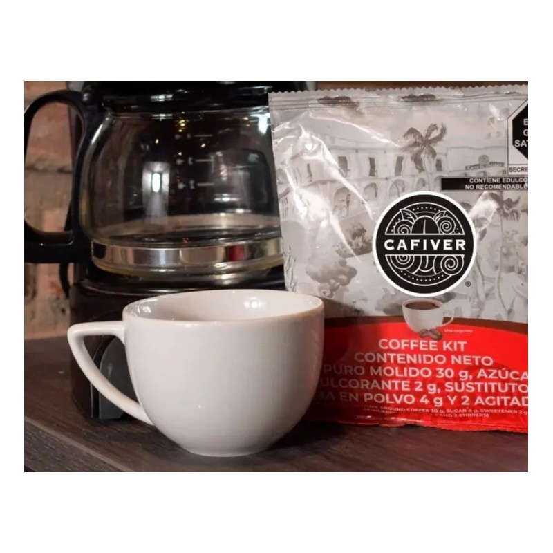 Café Cafiver Coffee Kit Hotelero, Airbnb (75 Piezas)