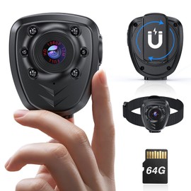 Losfom Z12 Mini Body Camera-1080P Wearable Camera with Audio, 5-Hour Battery, Clip & Strap Included, Night Vision Small Body Cam for Civilians, Delivery, Daily Recording, Personal Safety (64GB)