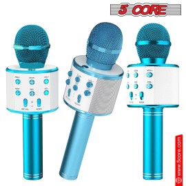 3 in 1 Portable Blue for Karaoke Player with Wireless Microphone and Built-in Speakercolor: BLUE Color
