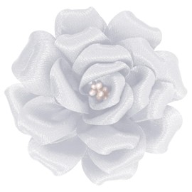 Merdia Camellia Flower Brooches and Pins for Women | Hat Pins for Women | Flower Hair Clips for Women | Floral Brooch Pins for Women Fashion | Hair Accessories for Women | Bridal Hair Pin | White