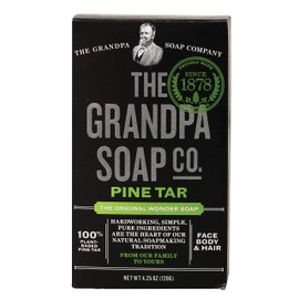 Grandpa's Brands Pine Tar Soap, 4.25 Ounce
