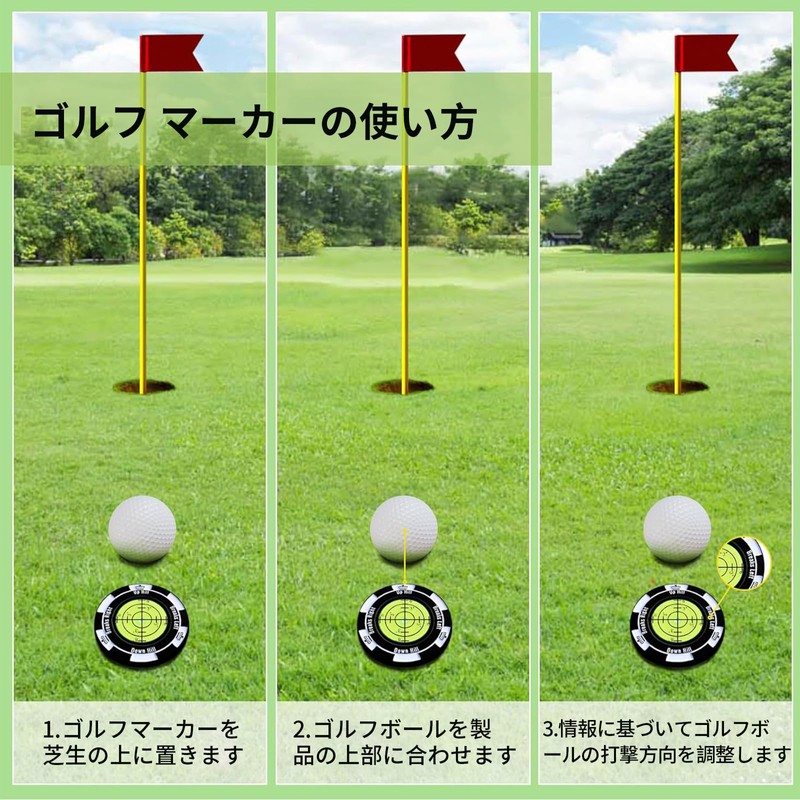 Pokumil Golf Marker Magnet Putting Guide Golf Marker Level Marker