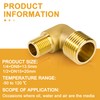 Brass 90 Degree Angle Connector, Pack of 2 1/2 Inch
