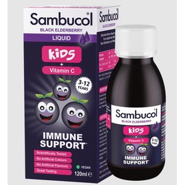 Kids Sambucus Black Elderberry & Vitamin C | Immune Support Syrup | Natural Berry Flavour | The Origial 120ml