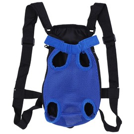 Asixx Mochila para Perro Y Gato, Bolsa de Transporte de Mascota,de Malla de Sandwich,Un Agujero para La Cola del Perro(S-Azul)