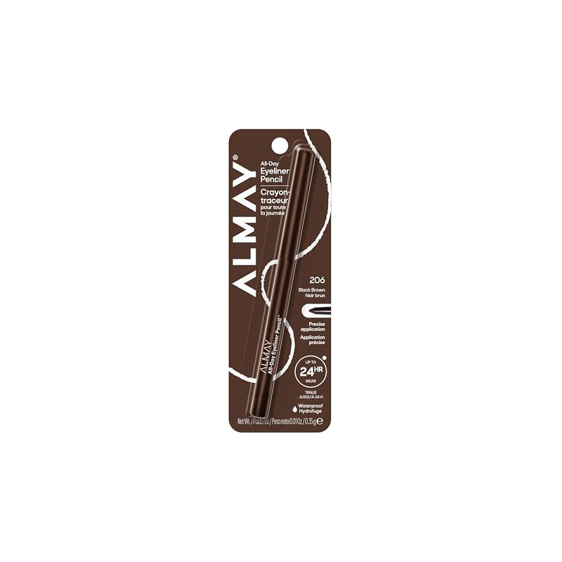 Almay Eyeliner Pencil, Black Brown [206], 0.01 Ounce
