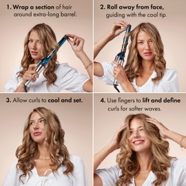 BaBylissPRO Nano Titanium 1 inch Curling Iron with Extended Barrel, Professional Spring Hair Curler for Medium to Longer Hair Types