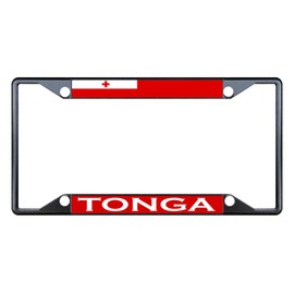 Fastasticdeals Tonga Flag Country License Plate Frame Tag Holder Cover