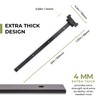 DIYWorld 24" Black Door Hinges – 2Pcs Gate Hinges with