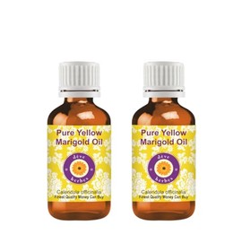 Deve Herbes Pure Yellow Marigold oil (Calendula officinalis) (Pack of Two) 15ml X 2 (1 oz)