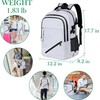 FENGDONG Laptop Backpack with USB Charging and Headphone fits 17.3