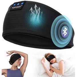 TOPOINT Sleep Headphones Headband Bluetooth 5.4 Sports Headband Earphones Sleeping Bluetooth Wireless with USB C for Women Men Sports Gifts Workout Jogging Yoga Insomnia Air Travel Meditation