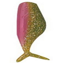 Bass Assassin Saltwater Split Tail Shad-10 Per Bag (Electric Chicken, 4-Inch)