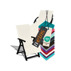 npluseins Cushion for Garden Furniture - Protective Cover with Hood - Fleece 1521.2199 Garden Chair Approx. 60 x 130 cm White