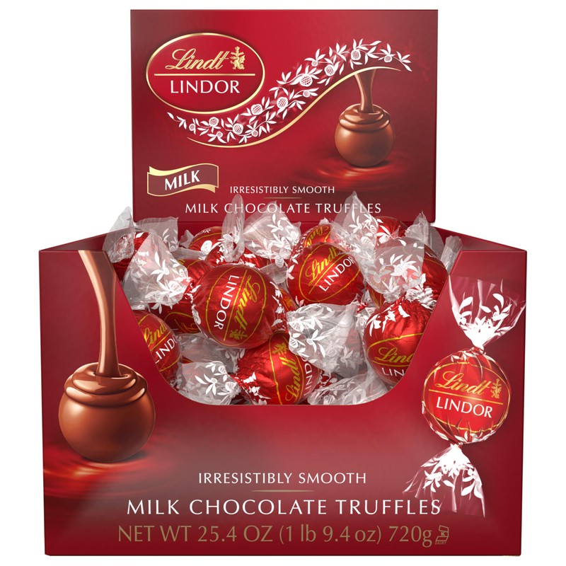 Lindt LINDOR Dark Chocolate Candy Truffles, Dark Chocolate with Smooth,