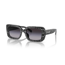 Coach HC8380U Universal Fit Sunglasses, Grey Pearl Signature C/Grey Gradient, 54 mm