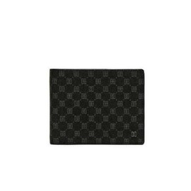 Daks (신세계센텀점)DBWA1E123BK LOUIS PVC 블랙 가죽 DD 패턴 반지갑 (Shinsegae Centum City) DBWA1E123BK LOUIS PVC Black Leather DD Pattern Wallet