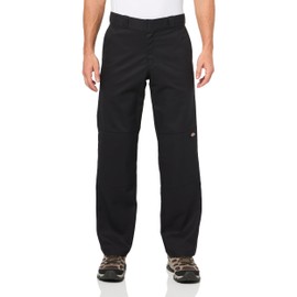 Dickies Flex Regular Fit Double Knee Work Pants, Black, 34 30