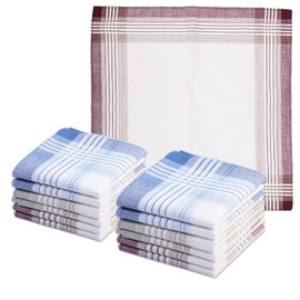 JukLoos Pack of 12 handkerchiefs men's handkerchiefs, Style 1