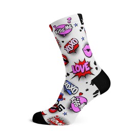 Sox Footwear Love Struck Crew Socks, Multi-colour