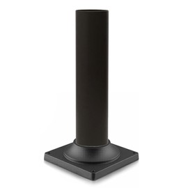 KastLite Stub Post with Pier Mount Adapter, 6 Inches Tall - Powder Coated & Non-Corrosive Aluminum - Durable, Rust-Proof Design - Fits Standard 3" Post Top Fixtures - Easy Install - Black