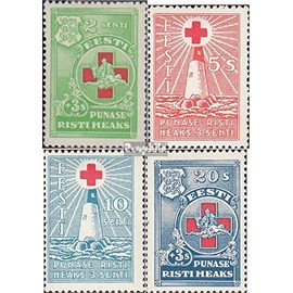 Estonia 90-93 (complete.issue.) Jargang 1931 completeett fine used/cancelled 1931 Red Cross (Stamps for collectors) Red Cross