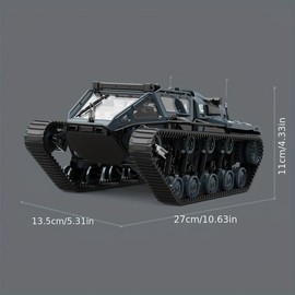 High-Speed Remote Control Tank - Weather-Resistant, 2.4G/3G/4G/5G Compatible, Rechargeable Lithium Battery, Off-Road Drift & Crawler Toy Truck in Gray/Yellow - Color: Yellow