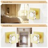 2 Pack Gold Crystal Glass Door Knobs - Satin Brass