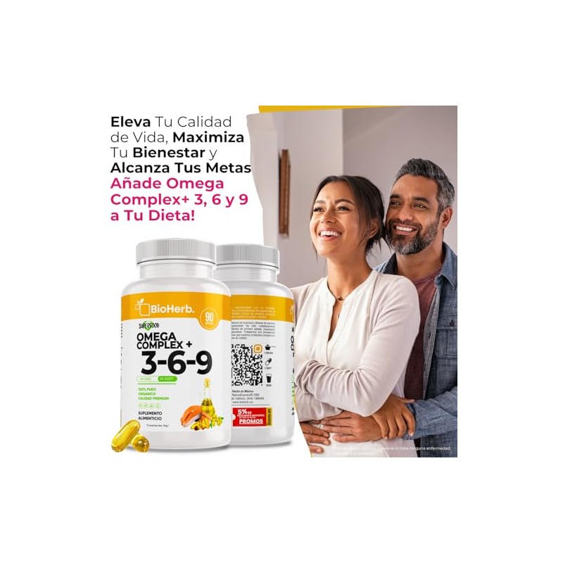 BioHerb Omega Complex 3, 6 y 9 con Alta Concentracion