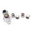 4 x Abarth Car Tyre Valve Caps with Leather Metal
