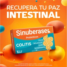 Sinuberase 4B probiótico para colitis – 40 ampolletas de 5 ml