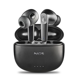 NGS Artica Hush - In-Ear Kabellose Kopfhörer mit ANC & ENC, 16 Std. Autonomie, Touch Steuerung, USB-C Ladestation, Mikrofon, Ergonomisches Design, Verstellbare Ohrpolster, Bluetooth 5.3