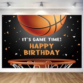 Basketball Happy Birthday Backdrop Decorations Basketball Happy Birthday Banner Photo Background for Home Indoor Outdoor Party Decorations Supplies 70.8 x 47.2 Inch