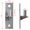 Wall Mount Flat Back Gate Hinges, 2 Pack, Wood Fence