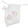 Ambesonne Saying Fabric Pouch Set of 2, Peace Love and