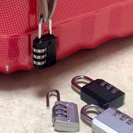 4-Digit Dial Combination Lock - Black Large 2ea