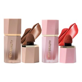 2 Pcs Bronceador Contorno Y Rubor Colorete Liquido Natural