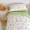 Joyreap 4 Piece Cotton Toddler Bedding Set for Girls, Flowers
