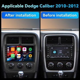 2G+64G Android 15 Car Stereo for Dodge Caliber 2010-2012 with Wireless Carplay Android Auto, 9" Touch Screen Car Radio with GPS WiFi Bluetooth FM RDS SWC+AHD Backup Camera