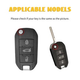 OFF WE GO Car Key Case Key Shell Cover for Peugeot 208 301 307 308 407 508 2008 3008 5008 Citroen C2 C3 C4 C5 C6 C4L C5 DS6 Opel Key Cover, Blue Gold