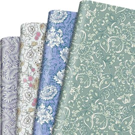 Bolsome 12 Sheets 28 * 20 Inches William Morris Wrapping Paper Retro Flowers Patterned Gift Wrap Paper Vintage Decorative Art Paper for Birthday Wedding Bridal Shower DIY Craft