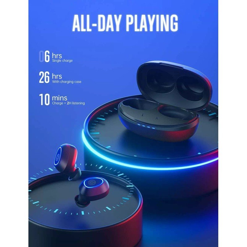 Cystereo Fusion wireless Earbuds Bluetooth 5.0 IPX7 Waterproof,USB