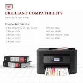 Toner Kingdom 2 Pack 901XL CC654AN CC656AN Cartridges for HP Officejet J4660 J4680 4500