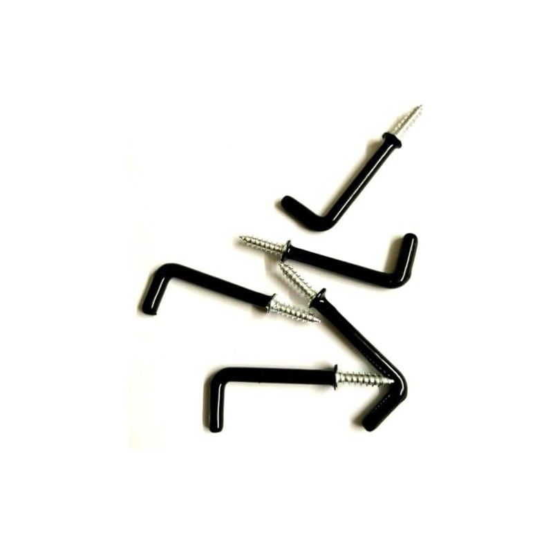 Plastic Coated Square Dresser Hooks - Ceiling Hooks - Screw