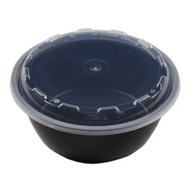 CO-632B, 32 oz Round Microwaveable Food Containers Combo (150 set/cs)