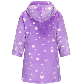 ECGK Soft Hooded Rainbow Bathrobe Sleepwear for Girls Purple Star 9-12 Years