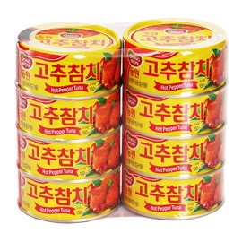 [ 8 Packs ] Dongwon Hot Red Pepper Tuna 고추참치 150 g